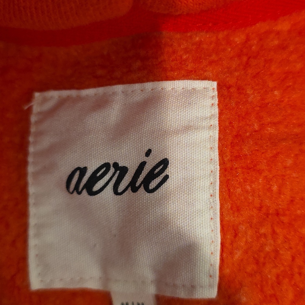 Aerie Orange Patchwork Hoodie - SZ M - Picture 5 of 6